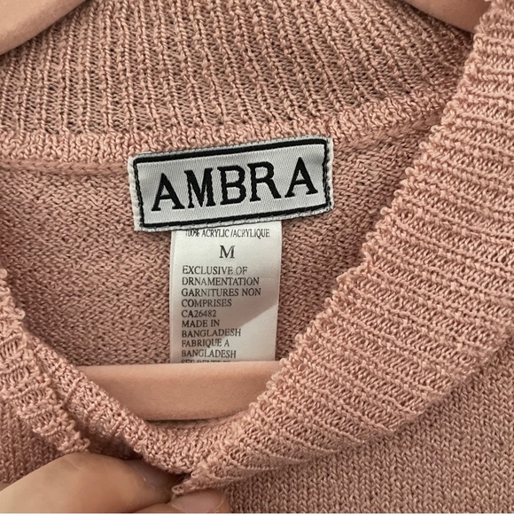 VTG pale pink mock-neck top - Picture 3 of 4